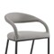 Armen Living Ramona 30in Bar Stool with Matte Black Iron and Light Gray Leather LCRABABLKPGRY30 - alternate 4