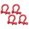 Mytee Products 1in 8.50 Tons Anchor Shackle Forged Carbon Steel & Alloy Screw Pin, 4PK SHACKLE-ANCHOR-SP-1x4 - alternate 1