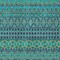 Homeroots 5' X 8' Teal Blue And Navy Blue Quatrefoil Washable Indoor Outdoor Area Rug 583253 - alternate 4