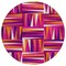 Homeroots 8' Red Purple And Copper Round Geometric Washable Indoor Outdoor Area Rug 598258 - alternate 3