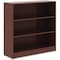 Lorell Laminate 3-Shelf Bookcase, 36" x 36" x 12", Mahogany LLR99781 - alternate 2