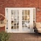 Vdomdoors Front Exterior Prehung Metal-Plastic Double Doors Clear Glass / MANUX 8355 White Silk / Office Comm MANUX8355DEXD-WS-W12+72+12xH80-RH-I - alternate 2
