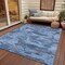 Homeroots 3' X 5' Denim Blue And Blue Abstract Washable Indoor Outdoor Area Rug 609238 - alternate 2