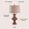 Jonathan Y Scarlett 26.5" Resin LED Table Lamp, Brown JYL1001A - alternate 7