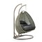 Leisuremod Beige Wicker Hanging 2 person Egg Swing Chair, Dark Grey ESCBG-57DGR - alternate 3
