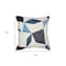 Homeroots 24" Ivory and Blue Geometric Cotton Blend Throw Pillow  With Embroidery 549427 - alternate 5