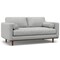 Homeroots 72" Gray Fabric Sofa With Ottoman With Brown Legs 641063 - alternate 5