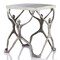 Homeroots 18" Silver And Antiqued White Aluminum Square End Table 354659 - alternate 4