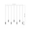Z-Lite Stari 7-Light Linear Chandelier, 4.75 in W, Modern Gold 1956P-7L-MGLD - alternate 3