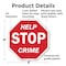 Signmission Help Stop Crime, 6 Inch X 6 Inch, Plastic Sign OC-P-6-72 - alternate 4
