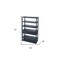 Homeroots 70" Navy Blue Five Tier Standard Bookcase With One Drawer 389578 - alternate 3