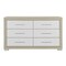 Homeroots 63" Natural And White Wood Six Drawer Double Dresser 643689 - alternate 3