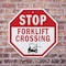 Signmission Stop Forklift Crossing, 6 inch X 6 inch, Plastic Sign, 2PK OC-P-2PACK-6-55 - alternate 3