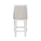 Homeroots 26" Gray And White Faux Leather And Solid Wood Counter Height Swivel Bar Chair 550091 - alternate 4