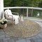 Homeroots 8' Gold And Gray Round Abstract Washable Indoor Outdoor Area Rug 596796 - alternate 3