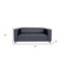 Homeroots 84" Black Faux Leather Sofa 530484 - alternate 3