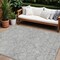 Homeroots 8' X 10' Gray And Ivory Floral Washable Indoor Outdoor Area Rug 594632 - alternate 1