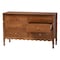 Baxton Studio Hoffman Dresser with Scalloped Apron and Turned Legs, Walnut Brown 272-14821-ZORO - alternate 4