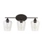 Jonathan Y Jayne 23" 3-Light Iron/Seeded Glass Cottage Rustic LED Vanity Light, Oil Rubbed Bronze JYL7547A - alternate 7