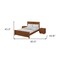 Homeroots Three Piece Walnut Solid Wood Bedroom Set 523708 - alternate 2