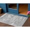 Homeroots 3' X 5' Silver And Gray Abstract Washable Indoor Outdoor Area Rug 610444 - alternate 1