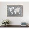 Homeroots 25" X 34" Brown and Gray Wood and Metal World Map Hanging Dimensional Sculpture 483379 - alternate 3