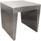 Homeroots 24" Silver Aluminum and Solid Wood Square Sled End Table 605352 - alternate 4