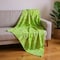 Homeroots 50" X 70" Green And Off White Abstract Plush Throw Blanket 714251 - alternate 3