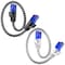Maximm Cat6 Ethernet Cable 1 FT Braided Gigabit LAN RJ45 Blk/Wht 2-Pack, 2PK C6BRD-2PK-BW-1FT - alternate 1