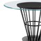 Homeroots 48" Clear And Black Glass And Iron Pedestal Base Round Top Dining Table 569436 - alternate 9