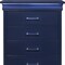 Homeroots 16" Blue Solid Wood Five Drawer Chest With LED Lighting 482389 - alternate 3