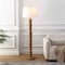 Jonathan Y Rustara 61.5" Cottage Farmhouse Turned Resin/Iron LED Floor Lamp, Antique Brown Wood Finish JYL5402A - alternate 4