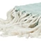 Homeroots 50" X 60" Aqua Woven Poly PET Abstract Stripe Throw Blanket with Tassels 519086 - alternate 3