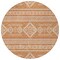 Homeroots 8' Copper And Ivory Round Southwestern Washable Indoor Outdoor Area Rug 593662 - alternate 6