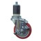 Service Caster 4'' SS Red Poly Swivel 1-1/2'' Expanding Stem Caster with Brake SCC-SSEX20S414-PPUB-RED-TLB-112 - alternate 1