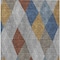 Homeroots 5' X 8' Gray Gold And Blue Argyle Washable Indoor Outdoor Area Rug 613694 - alternate 3