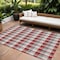 Homeroots 8' X 10' Red Gray And Beige Plaid Washable Indoor Outdoor Area Rug 601431 - alternate 1