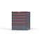 Strong Hold 5 drawer cabinet - (3x 4ft, 1x 5ft, 1x 8ft) - Red accents - Keyed Alike S3036-PPAAS-0501DS - alternate 3