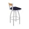 Holland Bar Stool Co Revelle 36in Swivel Extra Tall Bar Stool, Anodized Nickel Finish, Medium Back, Canter Twilight Seat 881 - alternate 4