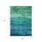 Homeroots 9' X 12' Teal Blue And Green Abstract Washable Indoor Outdoor Area Rug 618164 - alternate 5