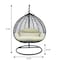 Leisuremod Teardrop Hanging Swing Chair with Stainless Steel Stand, 440 lb Capacity, Weatherproof RSCBL-57TP - alternate 3