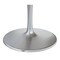Homeroots 60" Gray and Silver Marble and Aluminum Pedestal Base Round Top Dining Table 572223 - alternate 5