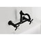 Kingston Brass Two-Handle Wall Mount Bridge Kitchen Faucet, Matte Black KS3250BEX - alternate 2