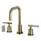 Kingston Brass Widespread Bathroom Faucet with Brass Pop-Up, Antique Brass FSC893KPSAB - alternate 1
