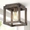 Jonathan Y Magnolia 8" Iron Rustic Farmhouse LED Flush Mount, Brown JYL7473A - alternate 4