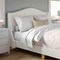 Martha Stewart Amelia Queen Upholstered Platform Bed with Curved Headboard and Cushioned Siderails TW-3WDB02B-Q-OWH-MS - alternate 2