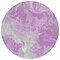 Homeroots 8' Lavender And Ivory Round Abstract Washable Indoor Outdoor Area Rug 617784 - alternate 4