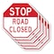 Signmission Stop Road Closed, 10 inch X 10 inch, Aluminum Metal Signs, 5PK OC-A-5Pack-10-310 - alternate 1