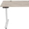 Homeroots Adjustable Light Khaki and White Wood and Stainless Steel Rolling Computer Desk 528676 - alternate 3