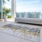 Homeroots 8' X 10' Ivory Charcoal And Silver Abstract Washable Indoor Outdoor Area Rug 582395 - alternate 3